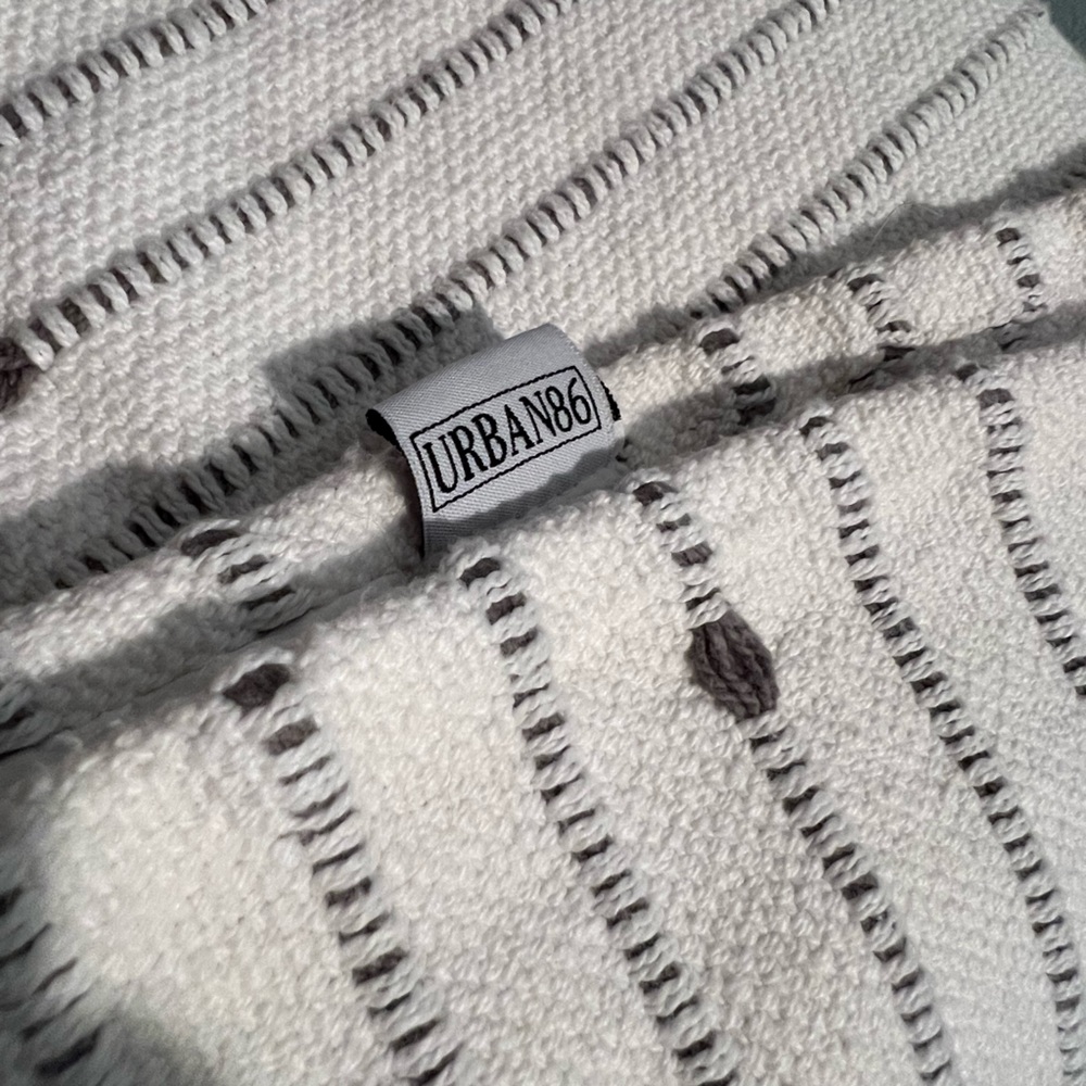 Throw blanket white/grey